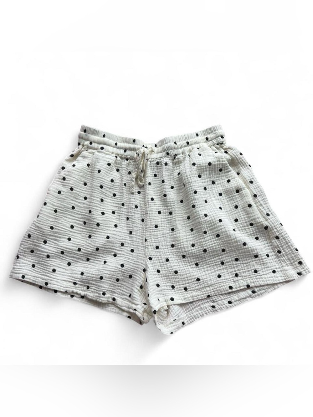 Reserved Cotton Polka Dot Shorts